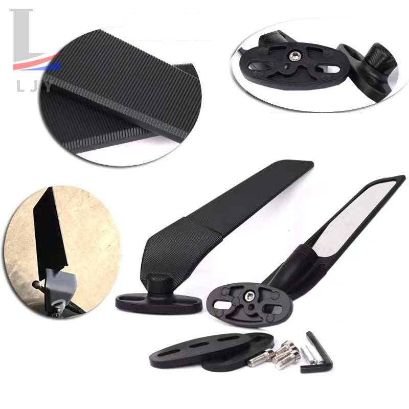 For ninja 400 650 300 250 250R ZX14R ZX10R ZX6R 1000 SX H2 ZX7R Motorcycle CNC Rear View Mirrors HD Motorbike End Side Mirror