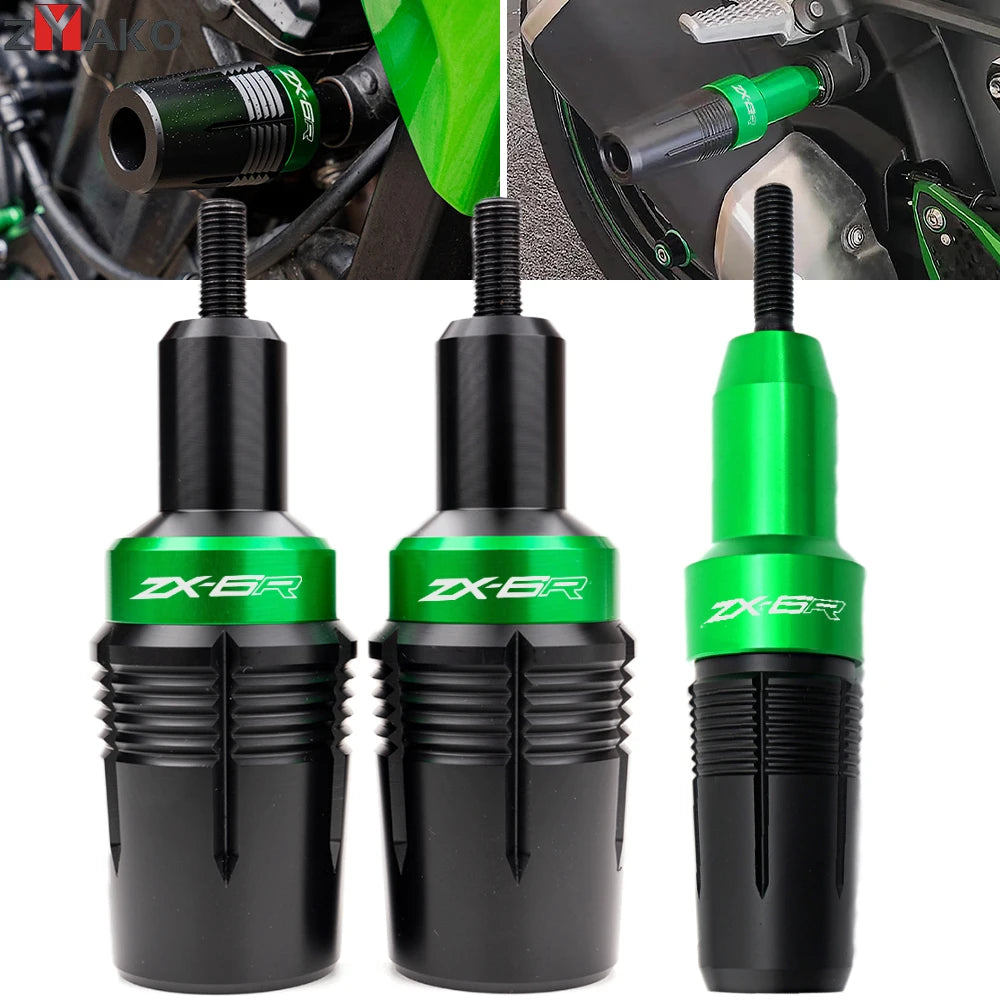For Kawasaki Ninja ZX-6R ZX6R ZX 6R ZX 636 2013-2023 2019 Motorcycle Frame Sliders Crash Pad Falling Protection Exhaust Slider