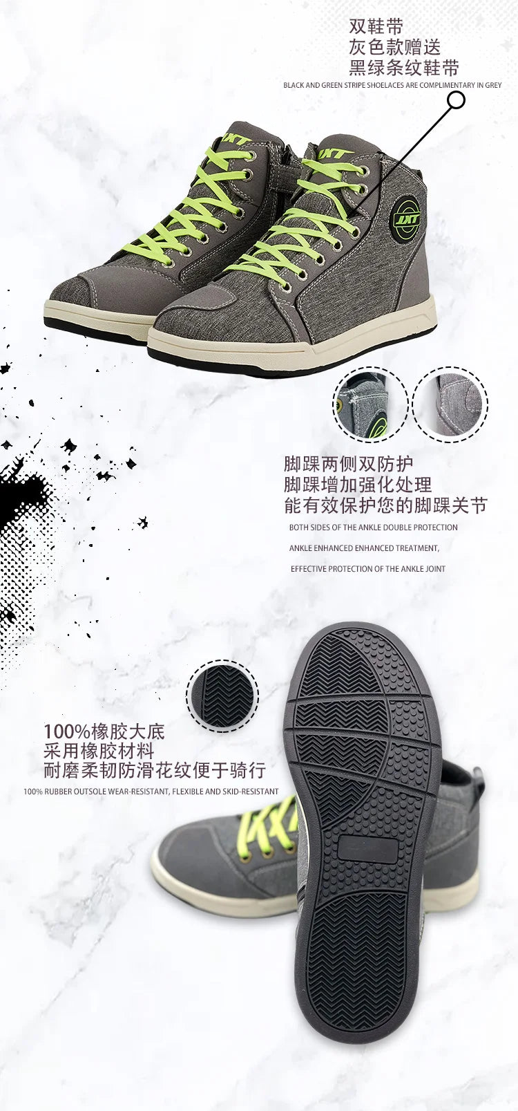 JXT WOLF Riding Boots – Breathable Short Motorcycle Boots for Men & Women