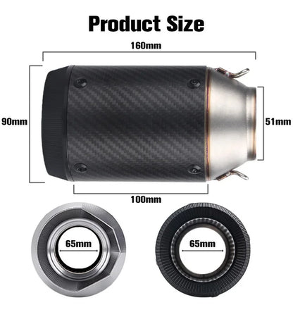 GP Style Carbon Fiber Slip-On – 51mm Universal