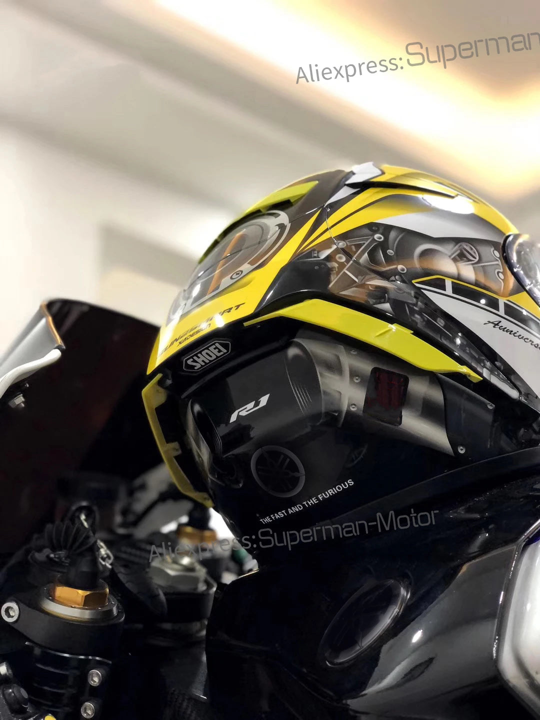 Full Face Helmet Shoei X-14 HA RIM 1 Yellow
