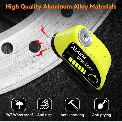 Extractme Motorcycle Alarm Disc Brake Lock Security Moto Wheel Disk Padlock Waterproof 110dB Loud Anti Theft Alarma Motocicleta