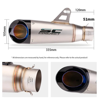 Universal 51mm Performance Muffler – 335mm