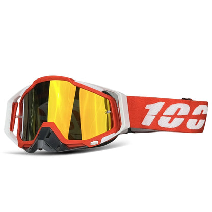 Hot 100 Motorcycle Goggles Cycling Glasses Outdoor Off-Road Ski Sport MX ATV Dirt Bike Racing Glasses Motocross Bicycle Goggles