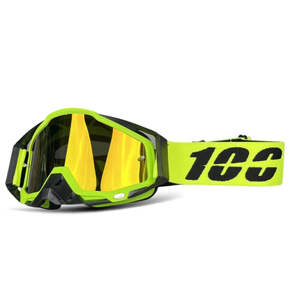 Hot 100 Motorcycle Goggles Cycling Glasses Outdoor Off-Road Ski Sport MX ATV Dirt Bike Racing Glasses Motocross Bicycle Goggles