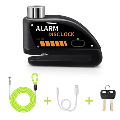 Extractme Motorcycle Alarm Disc Brake Lock Security Moto Wheel Disk Padlock Waterproof 110dB Loud Anti Theft Alarma Motocicleta