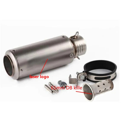 Universal 51/60mm motorcycle sc exhaust inox muffler carbon fiber exhaust with DB Killer for z900 R3 R25 MT07 MT09 R1 Z400 Z650