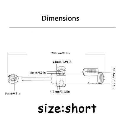 Universal Adjustable Steering Damper – Carbon Finish Stabilizer