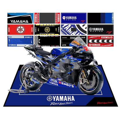 Yamaha Racing Garage Mat – Anti-Slip Waterproof Display Pad