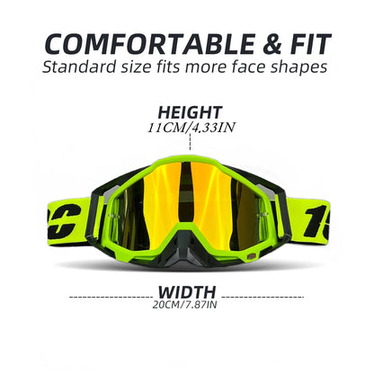 Hot 100 Motorcycle Goggles Cycling Glasses Outdoor Off-Road Ski Sport MX ATV Dirt Bike Racing Glasses Motocross Bicycle Goggles