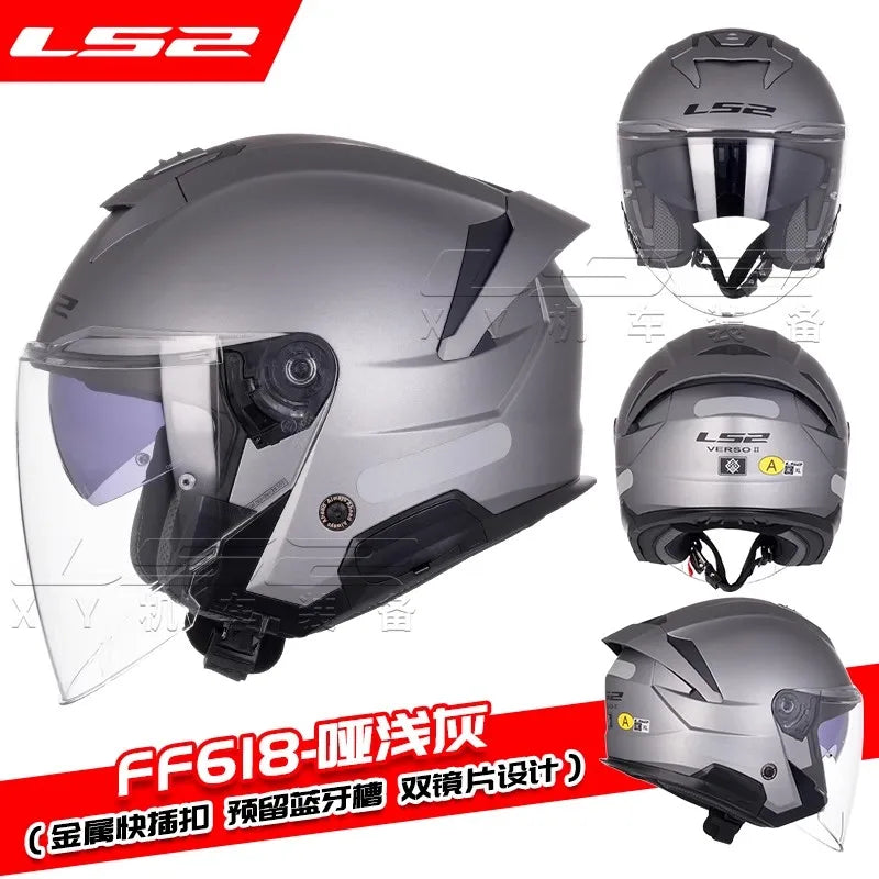 LS2 OF618 Verso 2 – Dual-Lens Open-Face Motorcycle Helmet