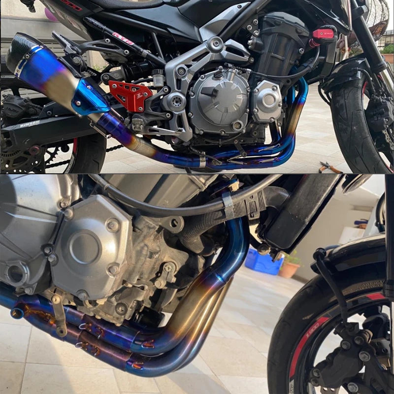 Slip On 900 Z900 2017- 2022 Motorcycle Full System Exhaust Escape Stainless steel 50.8mm Front Pipe  For Kawasaki Ninja
