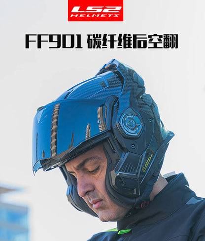 LS2 FF901 Advant X – Carbon Modular Motorcycle Helmet with Sun Visor