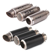 Universal 51/60mm motorcycle sc exhaust inox muffler carbon fiber exhaust with DB Killer for z900 R3 R25 MT07 MT09 R1 Z400 Z650