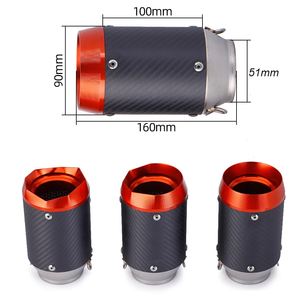 GP Style Carbon Fiber Slip-On – 51mm Universal