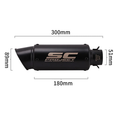 Universal 51/60mm motorcycle sc exhaust inox muffler carbon fiber exhaust with DB Killer for z900 R3 R25 MT07 MT09 R1 Z400 Z650