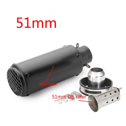 Universal 51/60mm motorcycle sc exhaust inox muffler carbon fiber exhaust with DB Killer for z900 R3 R25 MT07 MT09 R1 Z400 Z650