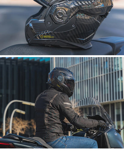 LS2 FF901 Advant X – Carbon Modular Motorcycle Helmet with Sun Visor