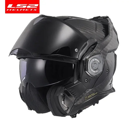 LS2 FF901 Advant X – Carbon Modular Flip-Up Motorcycle Helmet with Sun Visor