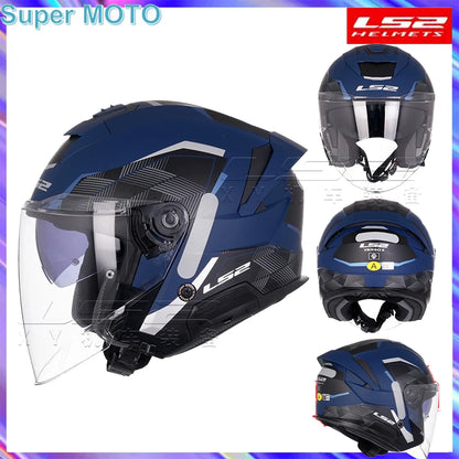 LS2 OF618 Verso 2 – Dual-Lens Open-Face Motorcycle Helmet