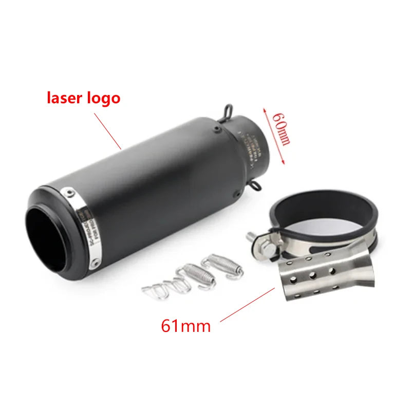 Universal 51/60mm motorcycle sc exhaust inox muffler carbon fiber exhaust with DB Killer for z900 R3 R25 MT07 MT09 R1 Z400 Z650