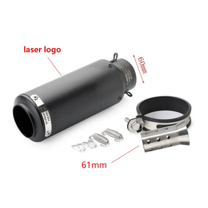 Universal 51/60mm motorcycle sc exhaust inox muffler carbon fiber exhaust with DB Killer for z900 R3 R25 MT07 MT09 R1 Z400 Z650