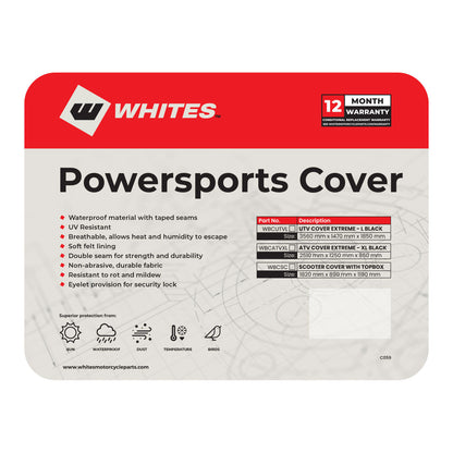 Whites Bike Cover Extreme - L UTV Black (Ref: UC-1202010-L)