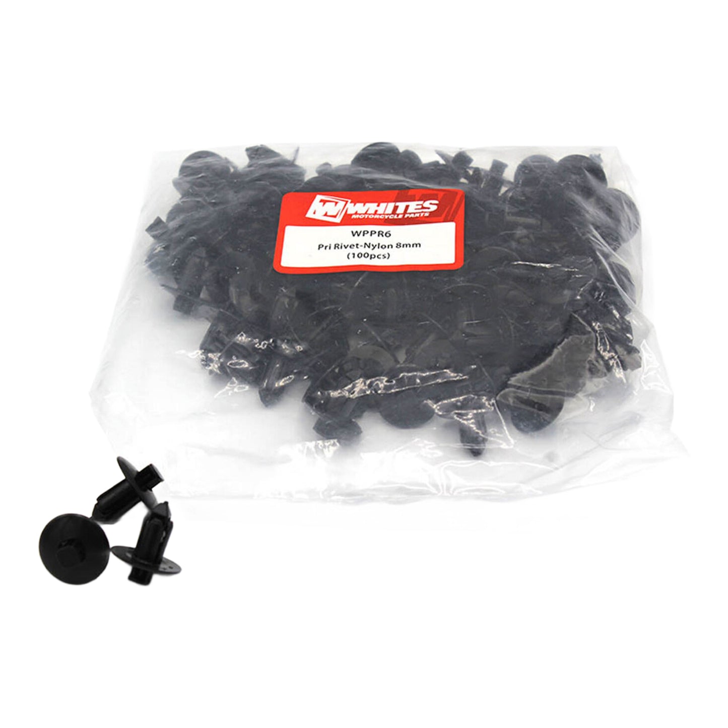 Whites Nylon Pry Rivets - 8mm (100 Pack)