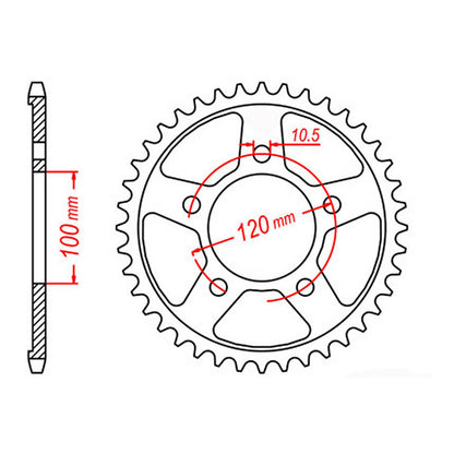 XAM Sprocket Kit APR RSV1000 Mille 9803 /Tu 02-05 X-Ring 17/42