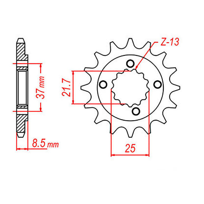 XAM Sprocket Kit Suzuki GS500F&E (16-39) X-Ring Gold