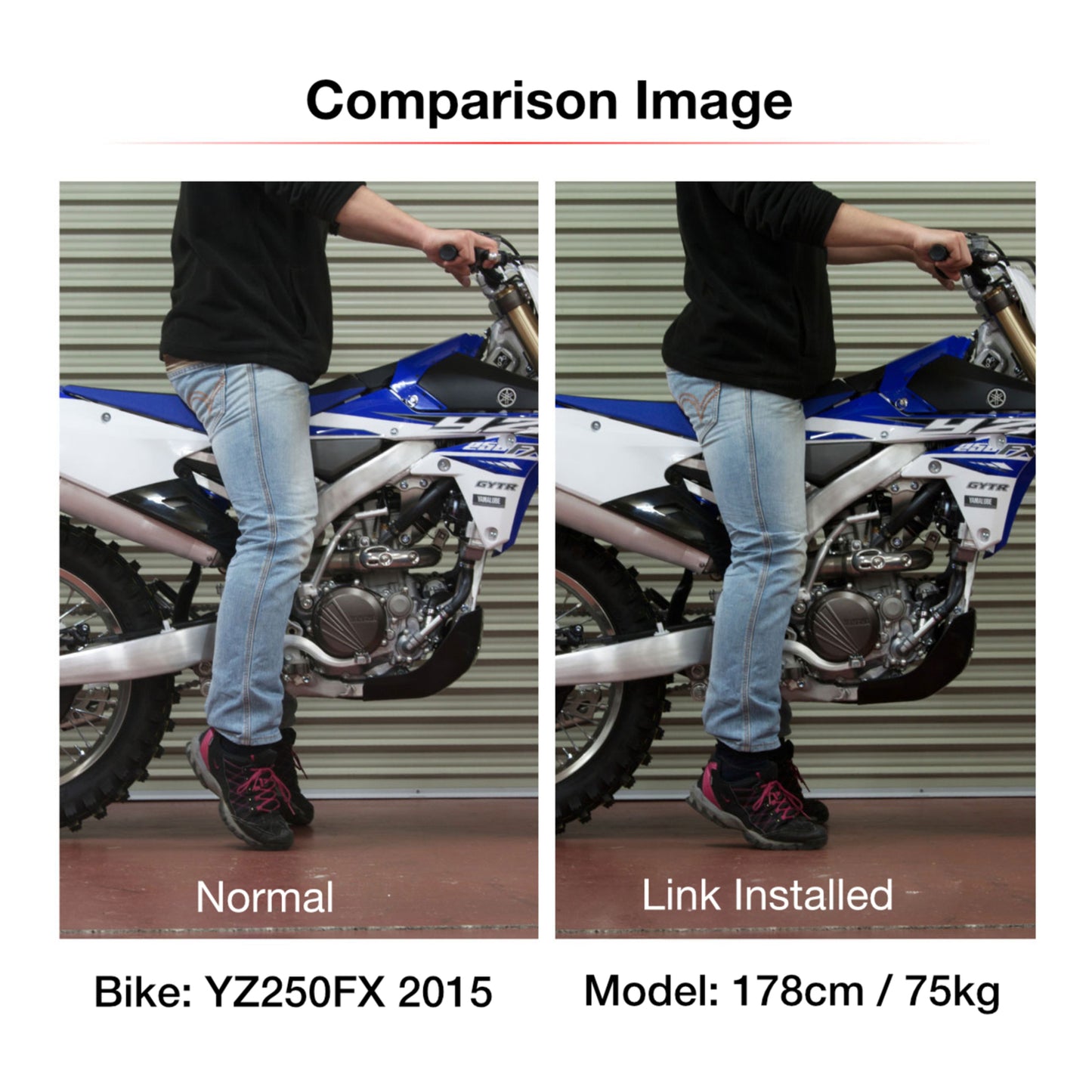Zeta RSL Low Down Link -30mm - Suzuki DR-Z400S / DR-Z400E / DR-Z400SM - Red