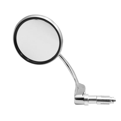 Chrome Round Rearview Bar End Mirror Suitable For Motorcycle / Chopper / Racer-1